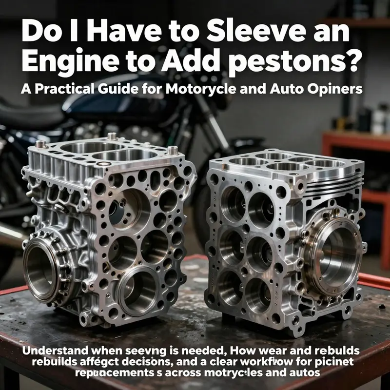 Cover image depicting engine bores, pistons, and sleeved vs unsleeved configurations to illustrate the sleeve decision topic.