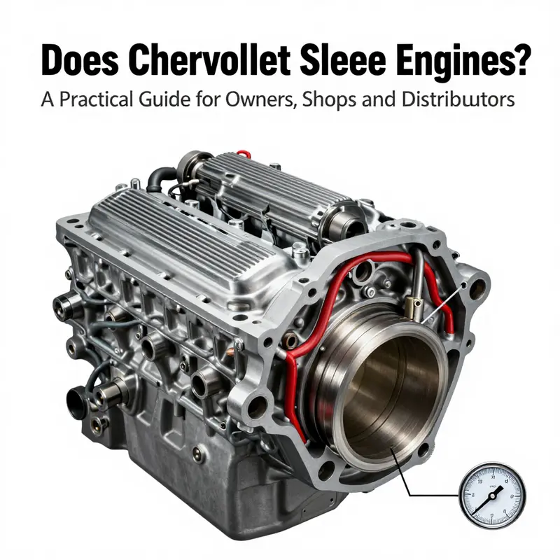 A cross-sectional cutaway shows a dry sleeve seated in a Chevy small-block bore, illustrating the sleeve’s role in wear resistance and heat transfer.