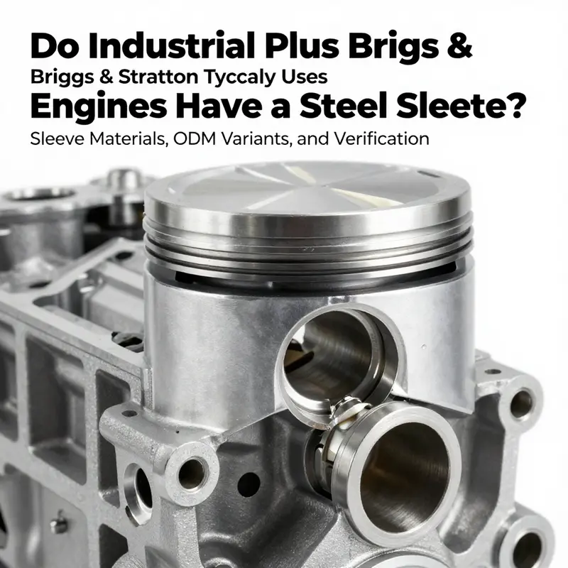 Typical construction: aluminum piston with a cast iron sleeve in Industrial Plus engines.