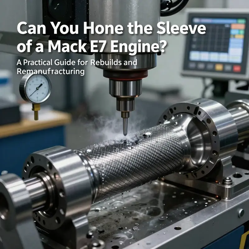 Precision honing creates the controlled cross-hatch and surface finish essential for Mack E7 sleeves.