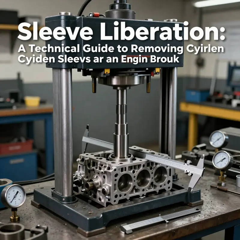 Preparation, disassembly, and initial inspection phase showing an exposed block bore and measurement tools.