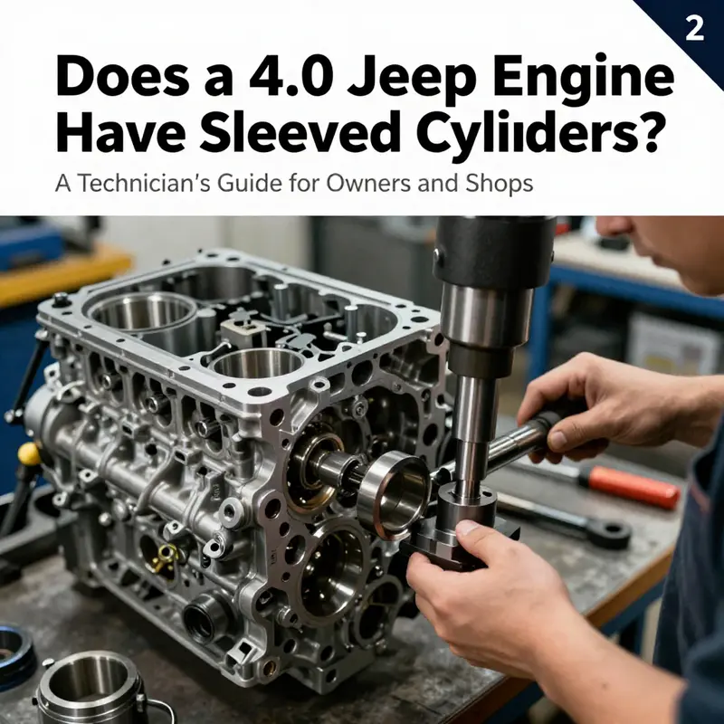 Factory bore materials in the 4.0L engine: cast iron bores without factory sleeves.