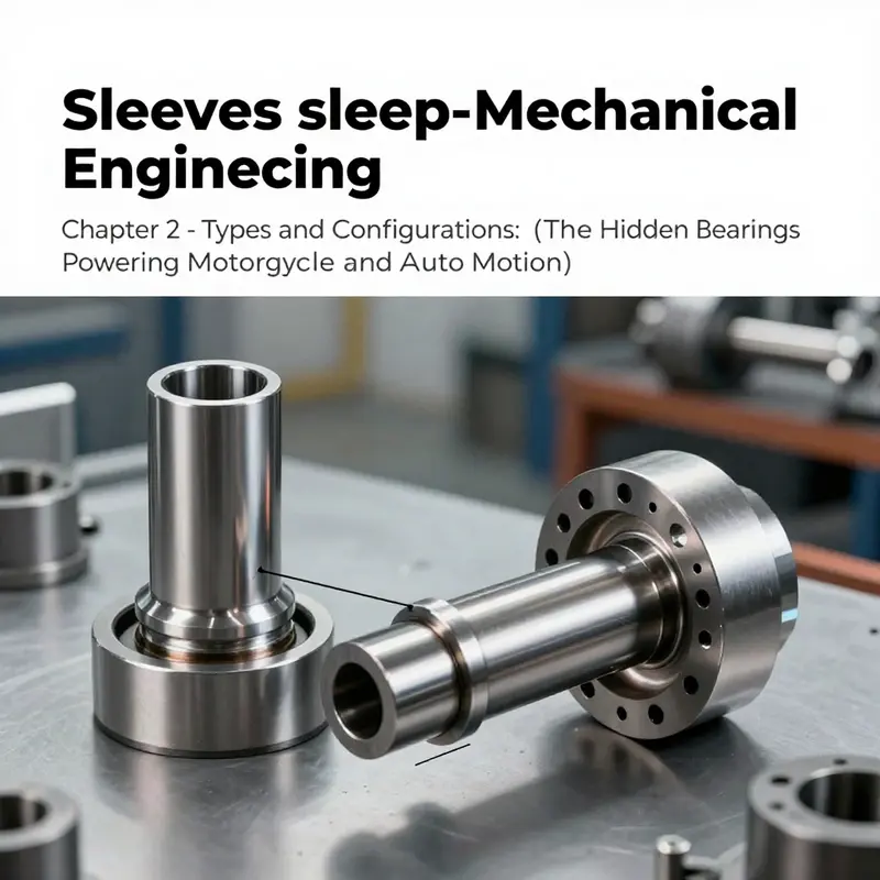 Cross-section showing a sleeve inside a bore and a shaft, illustrating guiding motion, wear reduction, and structural support.