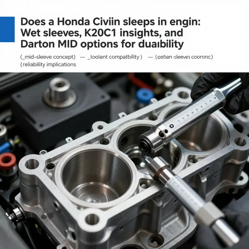 Cutaway view illustrating how a wet sleeve sits in the Civic engine bore and contacts cooling water.