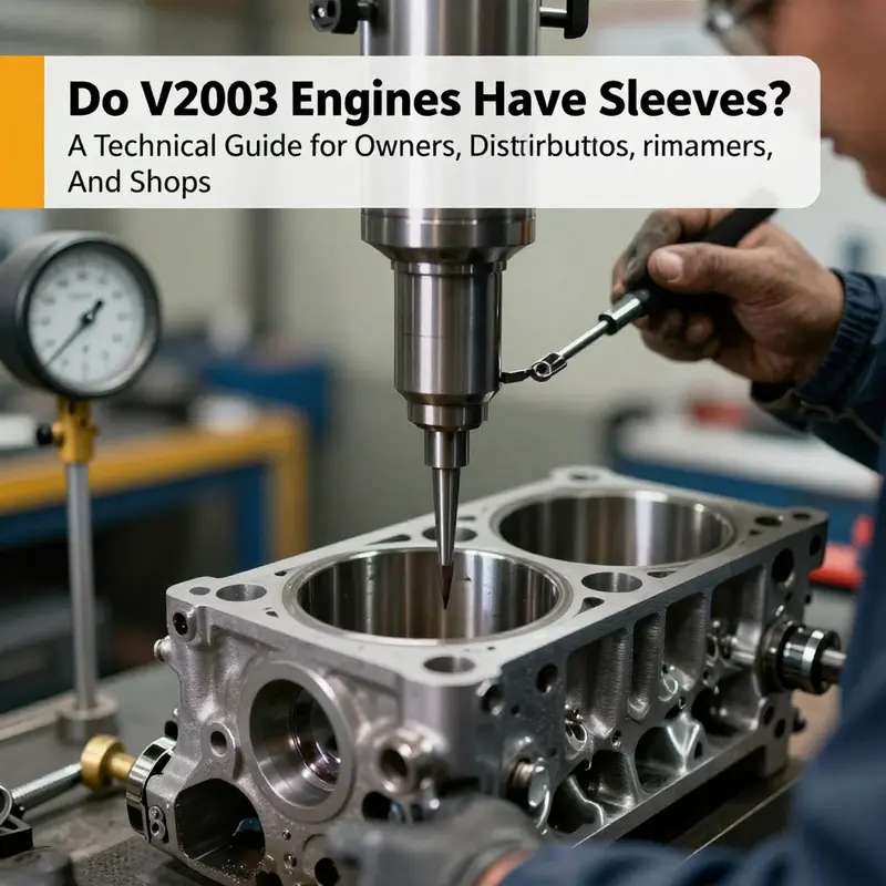 Definition and confirmation of cylinder liner sleeve placement within the V2003 engine block.