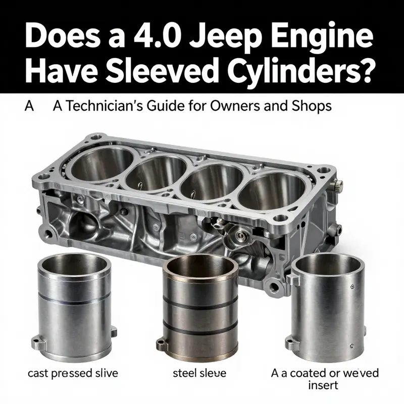 Factory bore materials in the 4.0L engine: cast iron bores without factory sleeves.