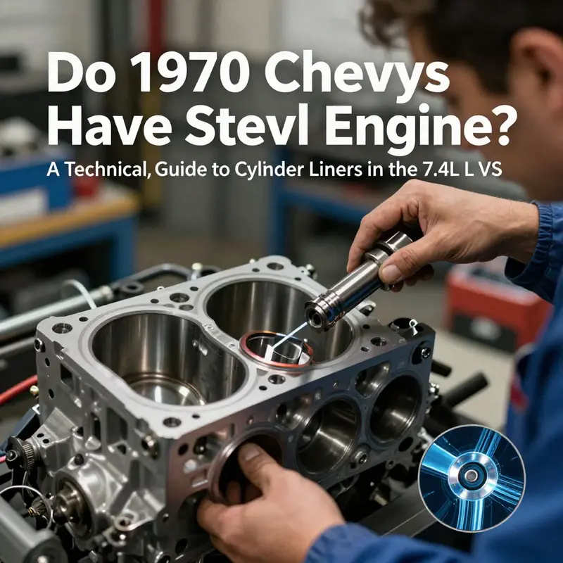 Overview of cylinder sleeves inside a 1970s big-block Chevy V8, illustrating the concept of an insert bore.