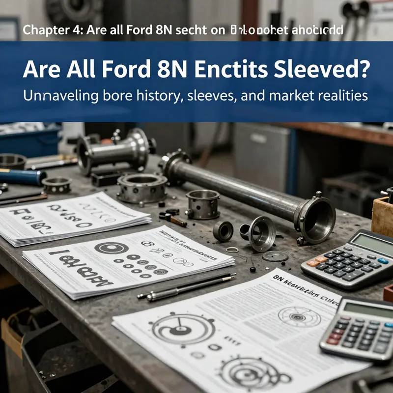 Original Ford 8N bore configuration without sleeves, reflecting factory design.