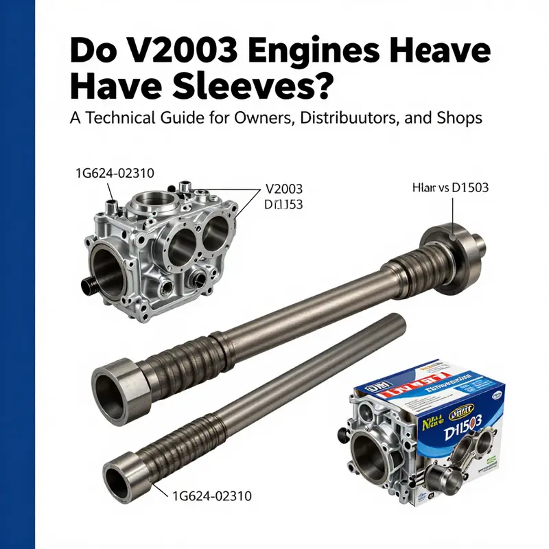 Definition and confirmation of cylinder liner sleeve placement within the V2003 engine block.