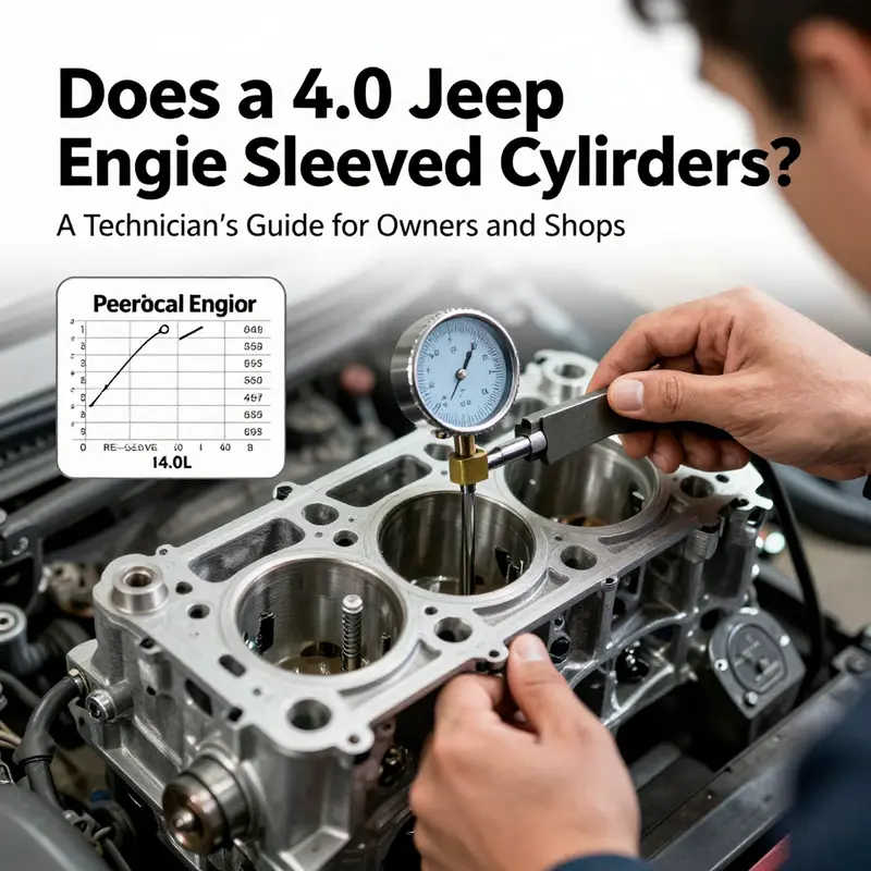 Factory bore materials in the 4.0L engine: cast iron bores without factory sleeves.