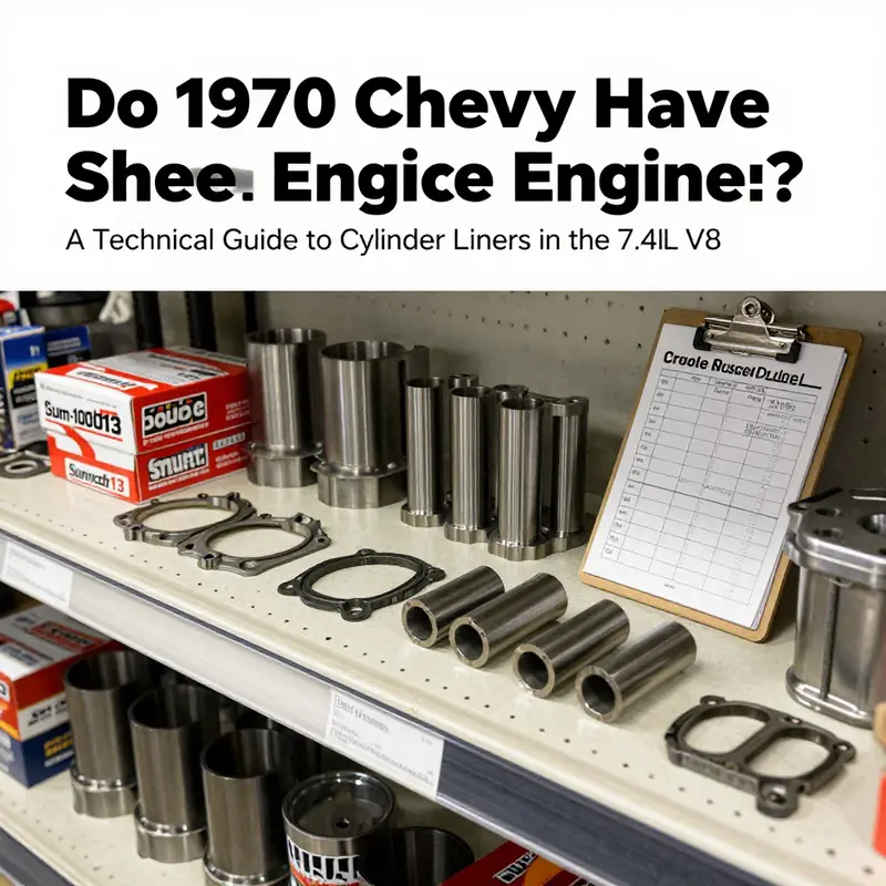 Overview of cylinder sleeves inside a 1970s big-block Chevy V8, illustrating the concept of an insert bore.