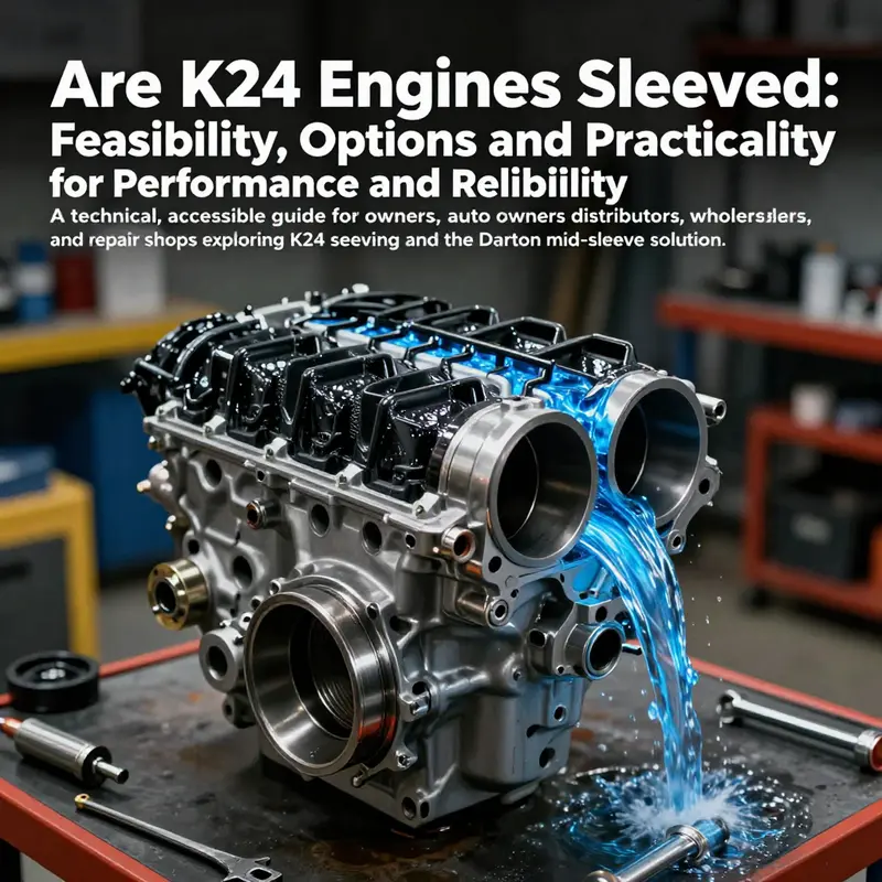 Cover image of a sleeved K24 engine with visible cooling flow and precision tooling.