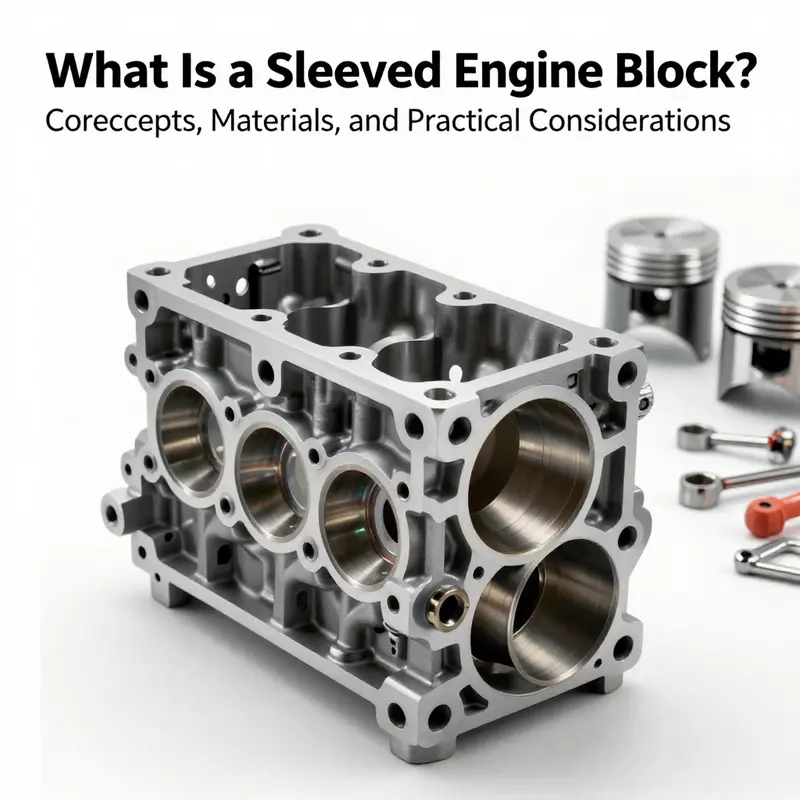 Cover image showing a sleeved engine block cutaway with sleeves, pistons, and assembly tools.