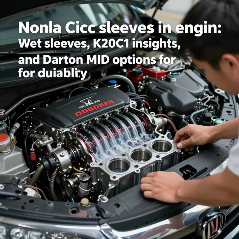Photorealistic cover image of a Honda Civic engine displaying a wet sleeve and cooling system.