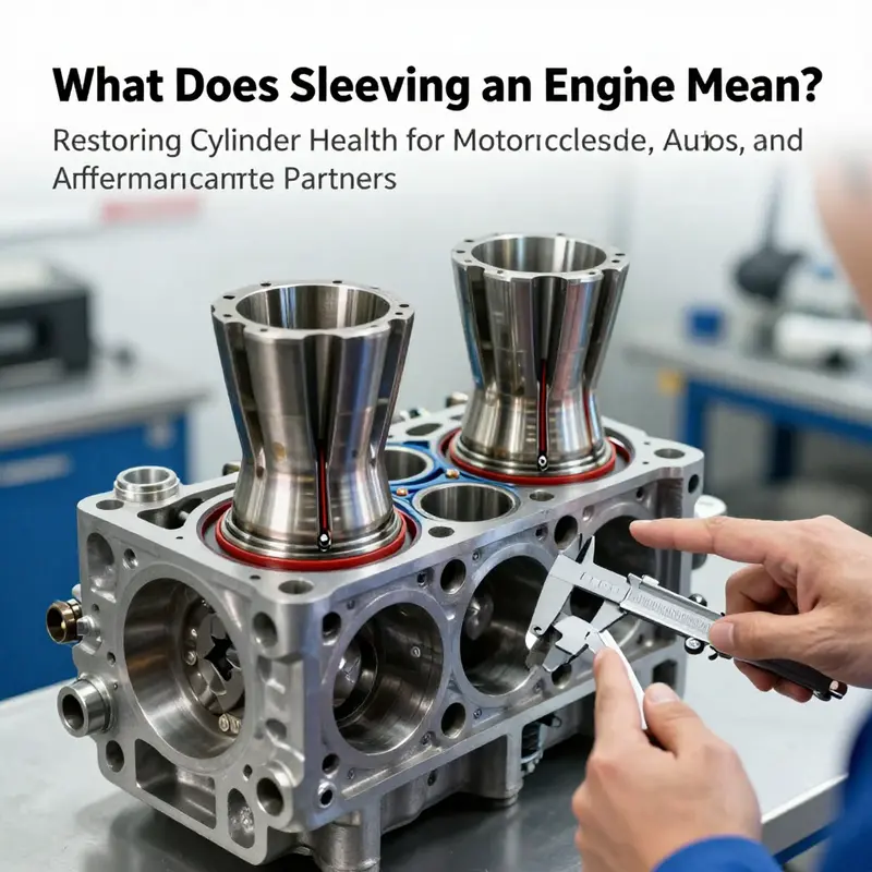 A technician measures and prepares a cylinder bore for sleeve installation, illustrating the purpose and mechanical steps of sleeving a cylinder.