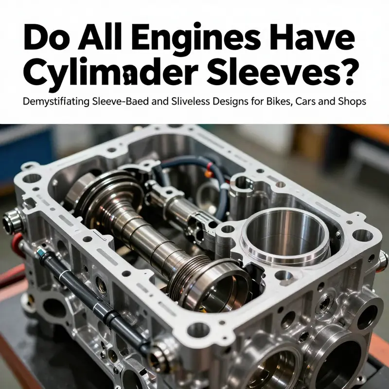 Close-up of a sleeve-based cylinder next to a sleeveless bore in an aluminum block.