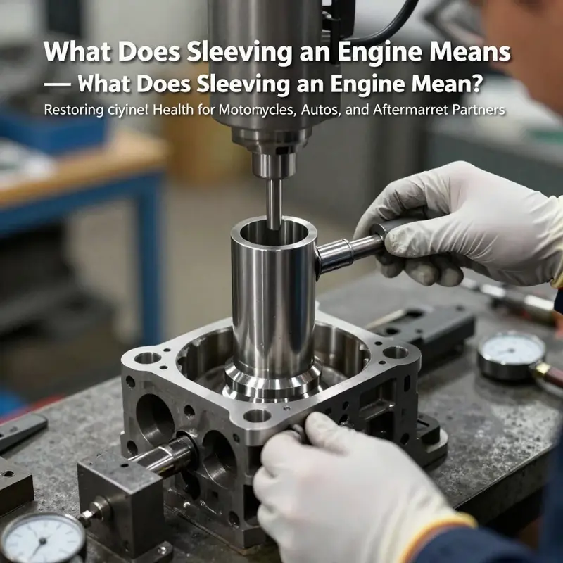 A technician measures and prepares a cylinder bore for sleeve installation, illustrating the purpose and mechanical steps of sleeving a cylinder.