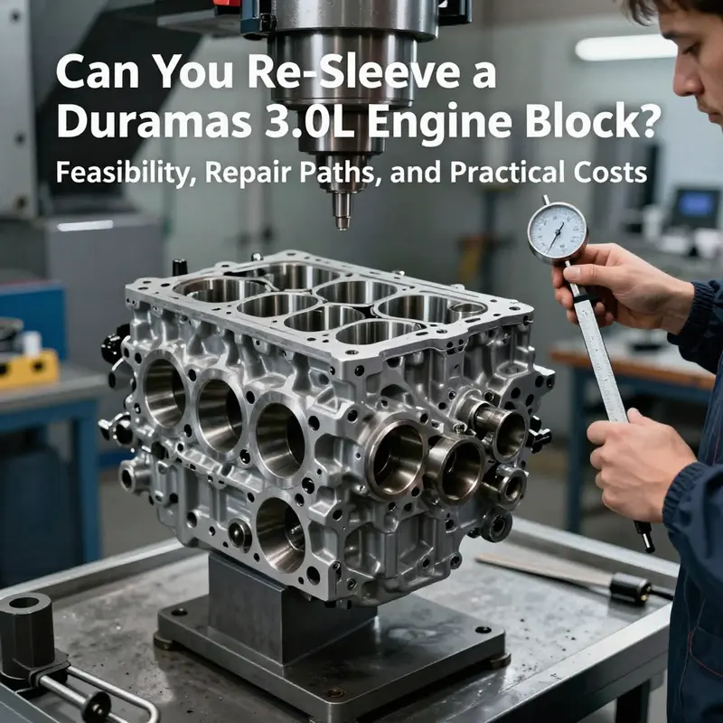 Feasibility, design, and material considerations for re-sleeving the Duramax 3.0L engine block.
