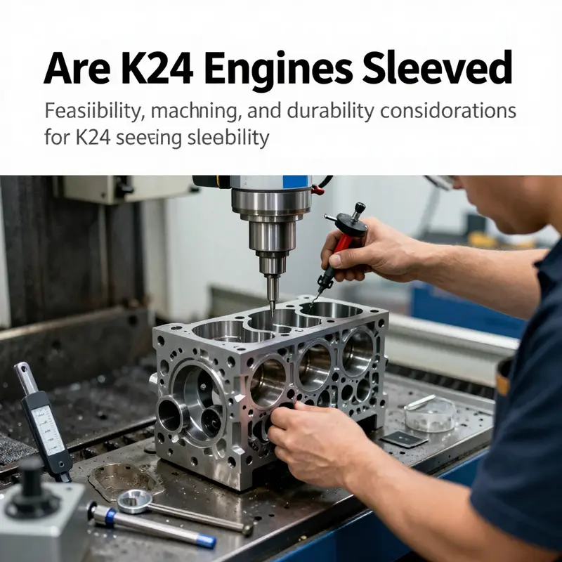 Feasibility-focused view of a K24 bore prepared for a wet sleeve, illustrating the Darton mid-sleeve concept and cooling integration.