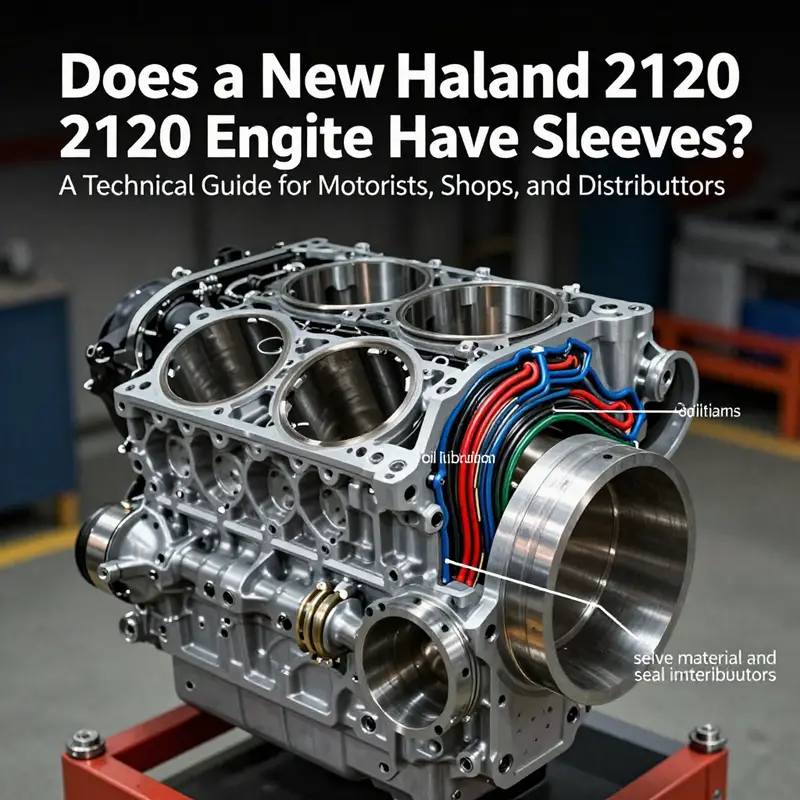 Close view of the cylinder sleeve installed in the 2120 engine bore, illustrating the sleeve’s wear surface and bore geometry.