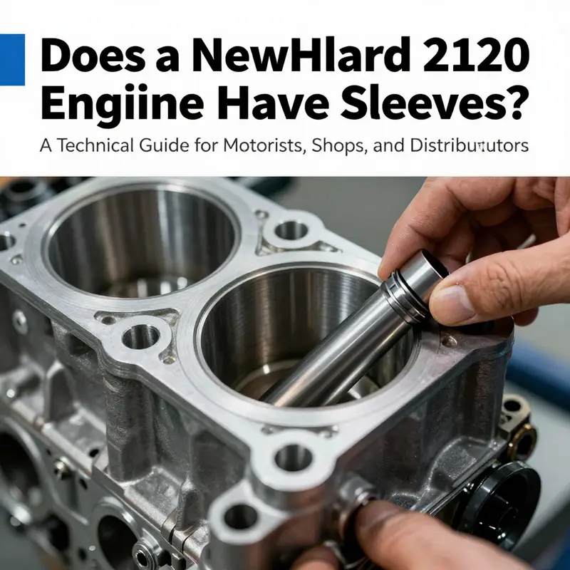 Close view of the cylinder sleeve installed in the 2120 engine bore, illustrating the sleeve’s wear surface and bore geometry.