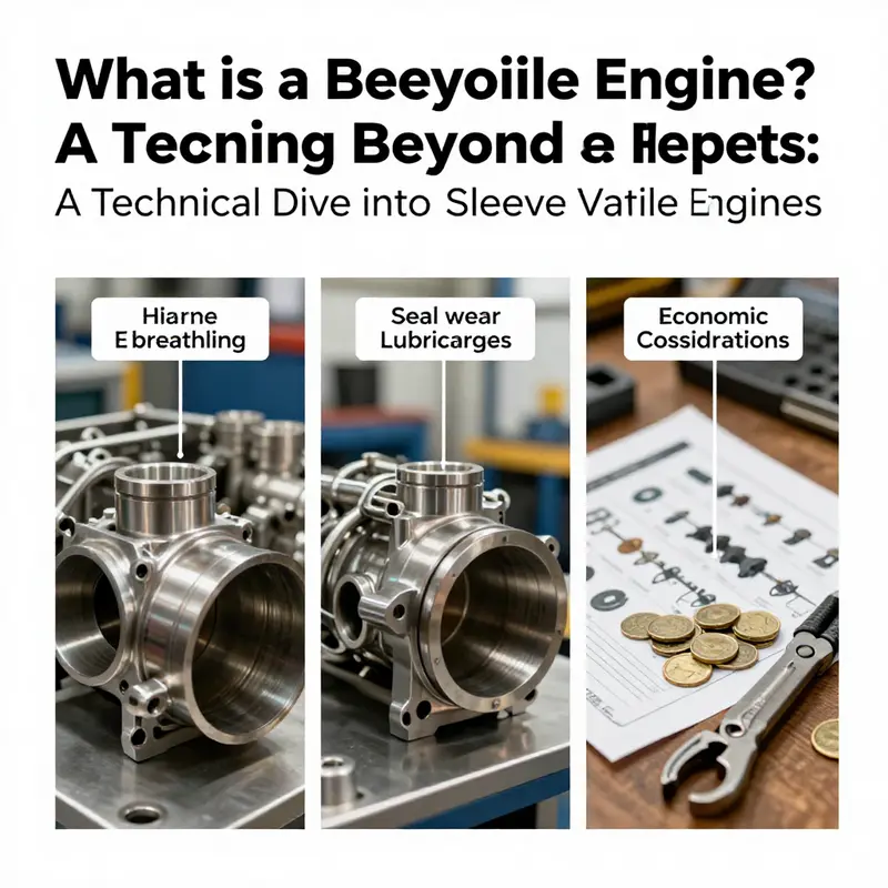 Diagram illustrating the sleeve valve mechanism: reciprocal piston motion paired with sleeve rotation unveils large ports for improved breathing.