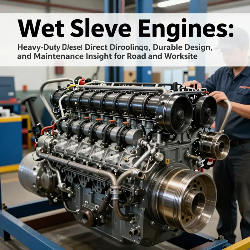 Direct coolant contact around the wet sleeve illustrates efficient heat transfer from the cylinder wall to the coolant jacket.