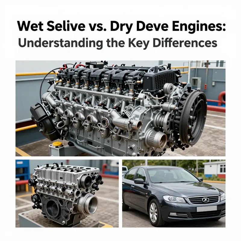 Illustration comparing the design structure of wet sleeve and dry sleeve engines.