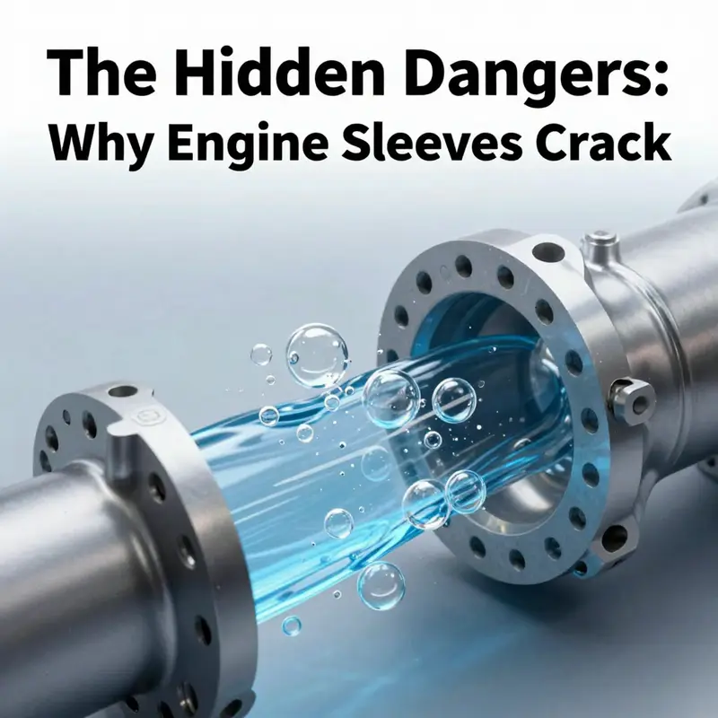 Illustration of thermal stress acting on an engine cylinder sleeve.