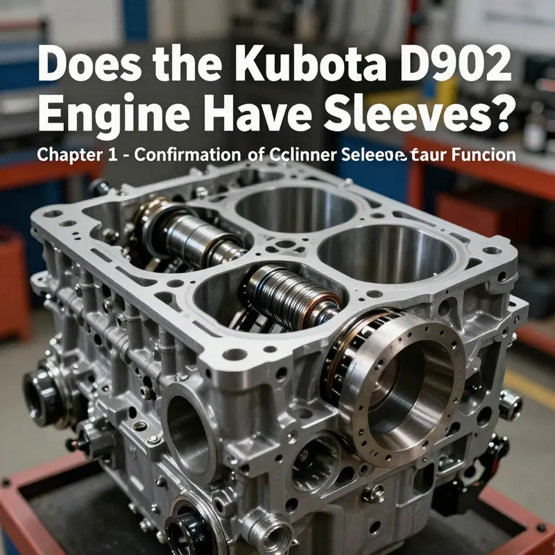 Chapter 1 confirms the presence of cylinder sleeves in the Kubota D902 and explains their role as the replaceable wear surface that lines the bore and interfaces with piston rings.
