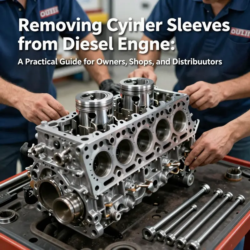 Preparation and safety setup before sleeve removal ensures cleanliness and protection of the bore and operator.