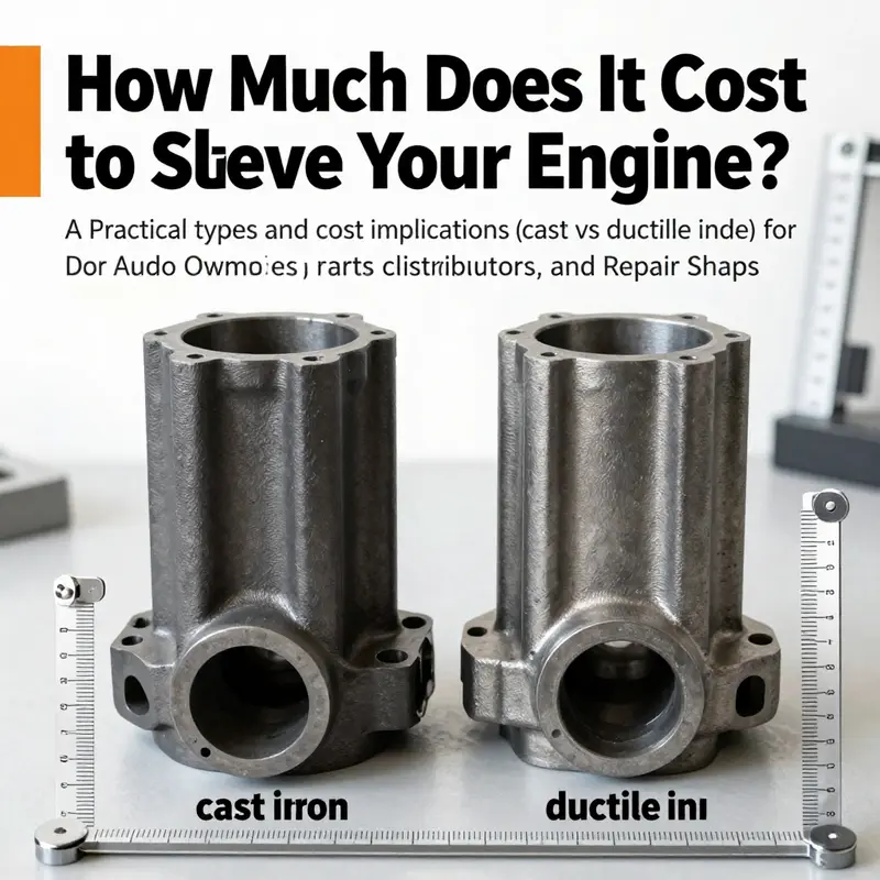 Technician reviews sleeve options and associated labor estimates on a workbench.