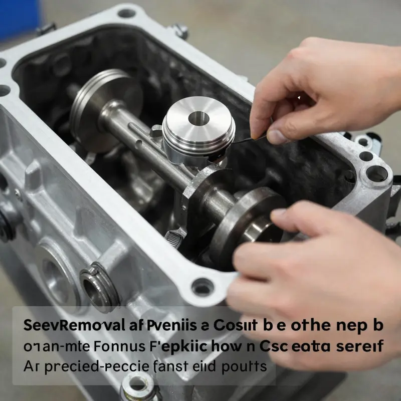 Preparation and safety steps for sleeve removal on a Perkins 3cly engine.