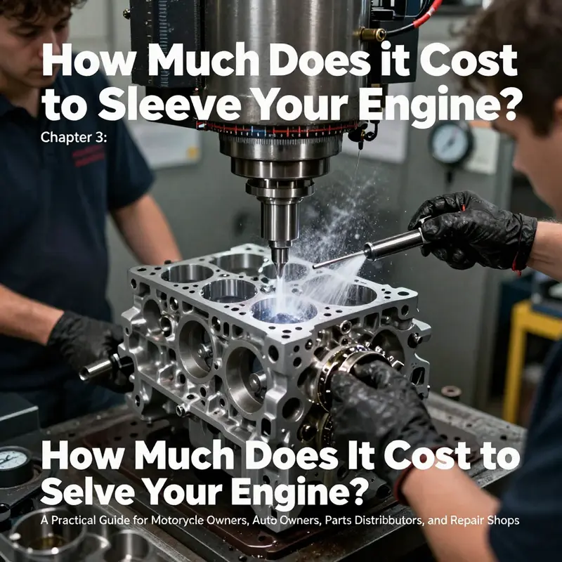 Technician reviews sleeve options and associated labor estimates on a workbench.