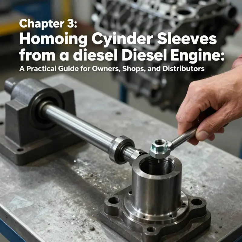 Preparation and safety setup before sleeve removal ensures cleanliness and protection of the bore and operator.