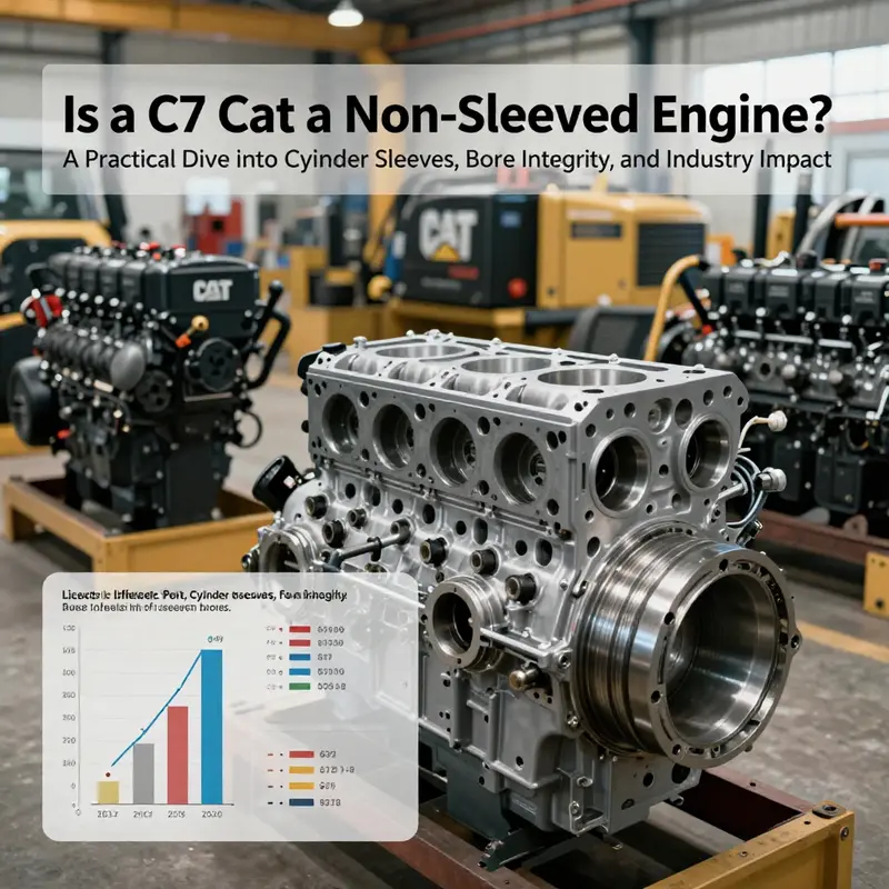 Sleeved bore architecture in the CAT C7, showing how cylinders are lined and bore geometry is maintained for durability.