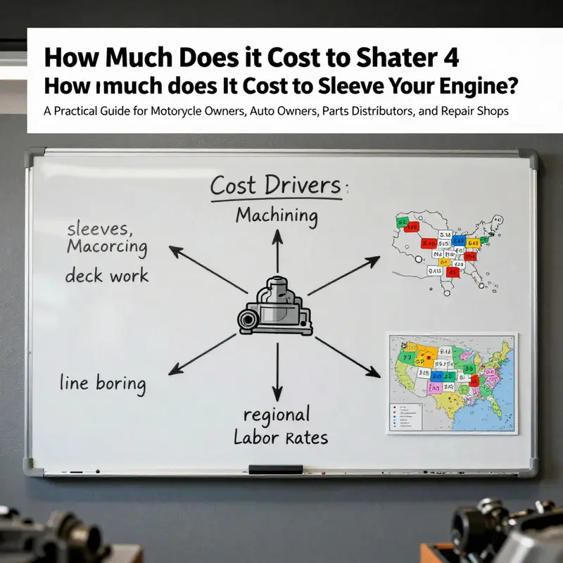 Technician reviews sleeve options and associated labor estimates on a workbench.
