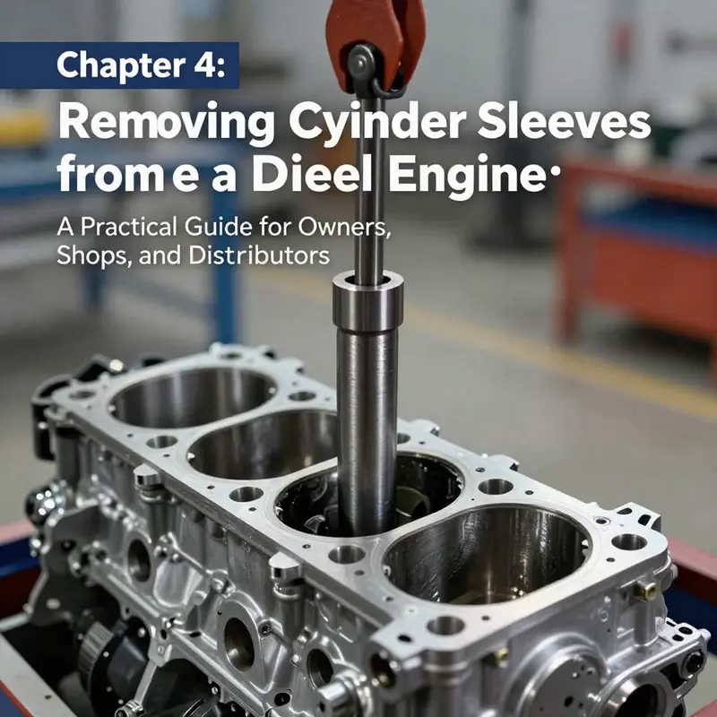 Preparation and safety setup before sleeve removal ensures cleanliness and protection of the bore and operator.