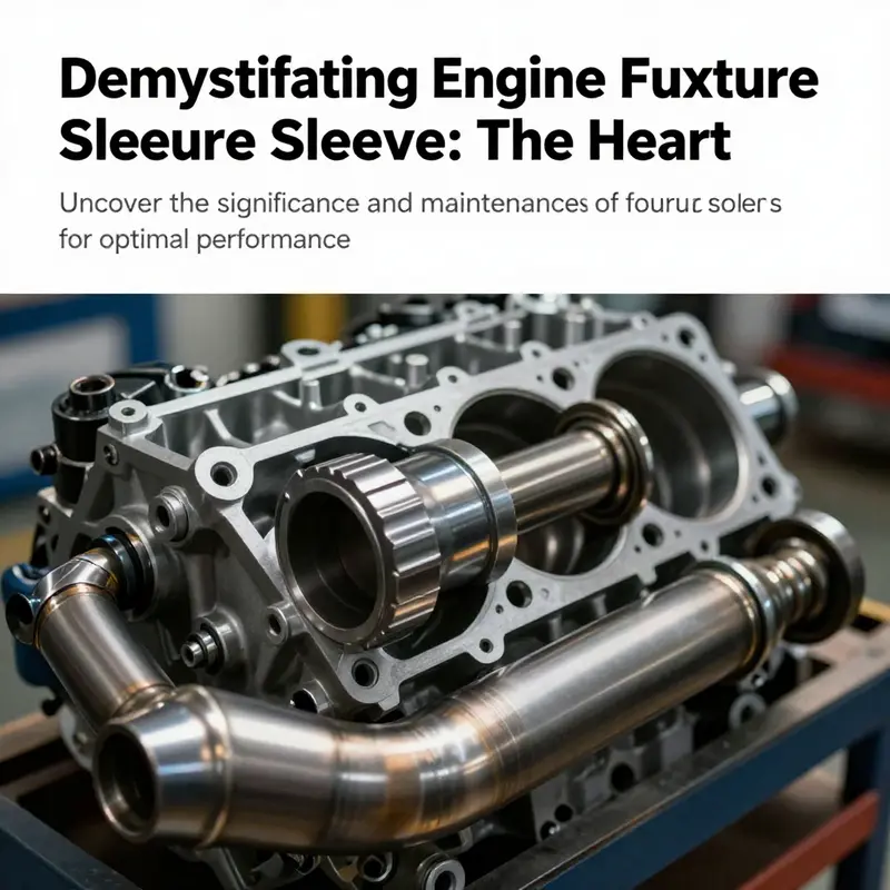 A close-up shot of an engine with highlighted parts relevant to the engine fuxture sleeve.