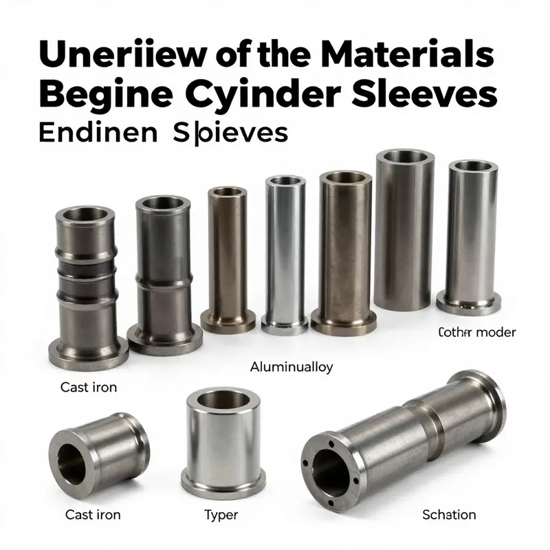 An overview of different materials used in engine cylinder sleeves, emphasizing their distinct properties.