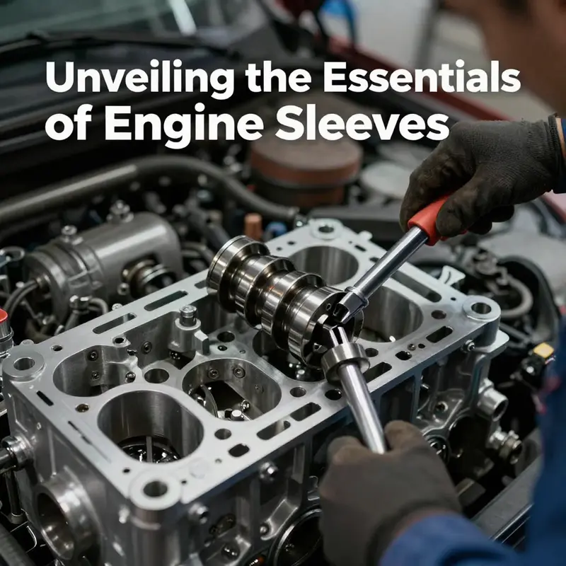 An overview showing the relationship between cylinder sleeves and engine pistons.