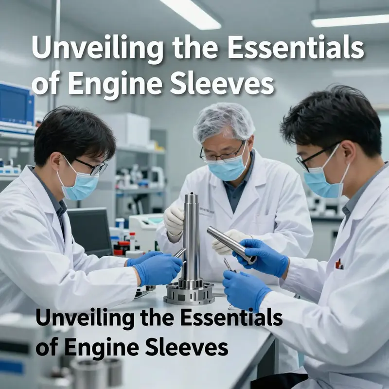 An overview showing the relationship between cylinder sleeves and engine pistons.