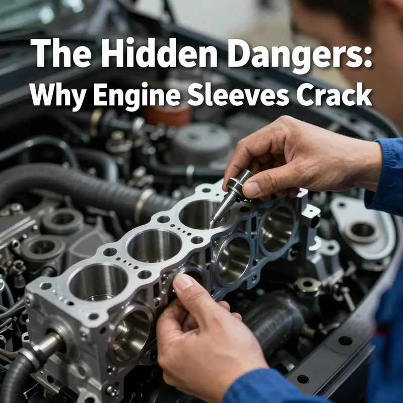 Illustration of thermal stress acting on an engine cylinder sleeve.