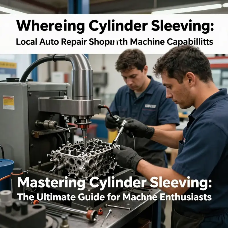 Inside a specialized engine rebuilding shop, where expert technicians perform cylinder sleeving with precision.