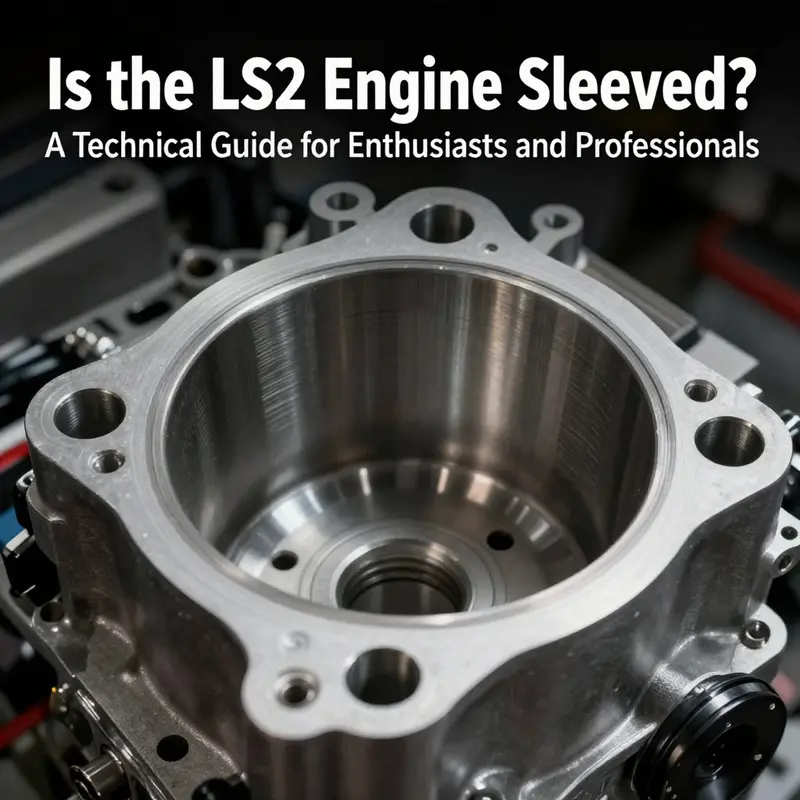 Cross-section view illustrating sleeved bore in LS2 block.