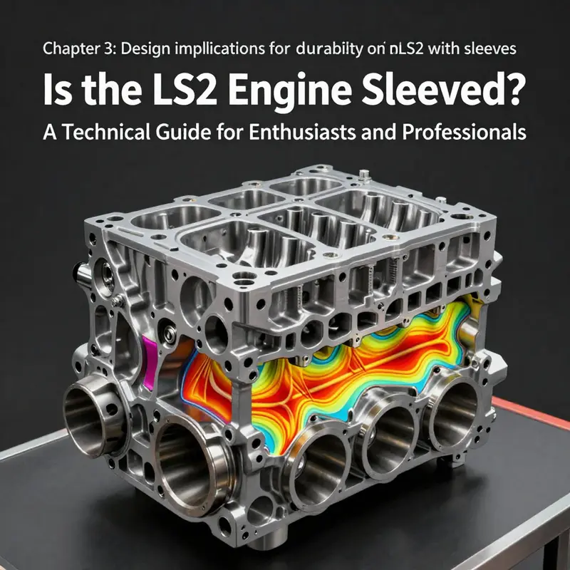 Cross-section view illustrating sleeved bore in LS2 block.