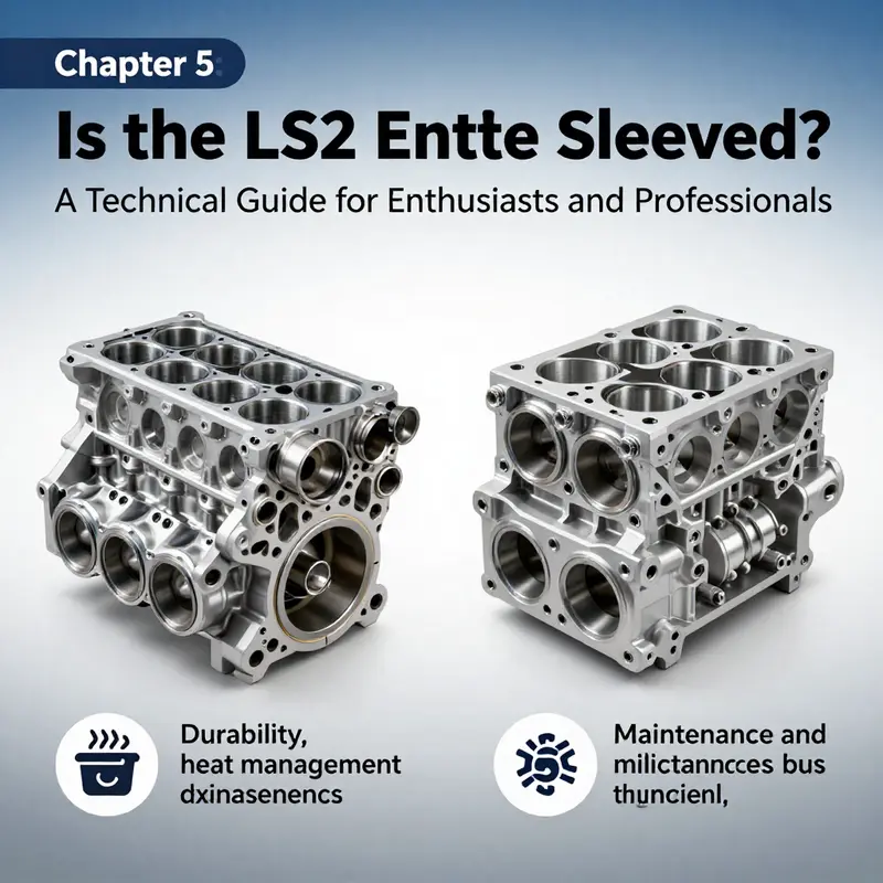 Cross-section view illustrating sleeved bore in LS2 block.