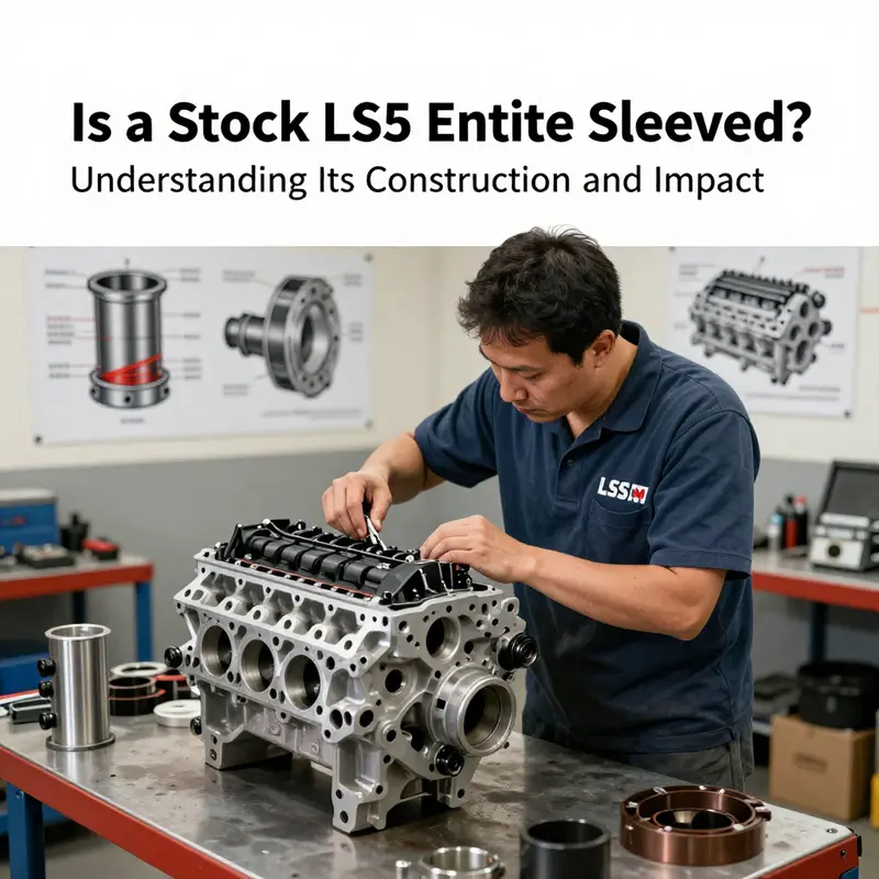 Detailed view of LS2’s aluminum block featuring integrated cast iron cylinder liners.