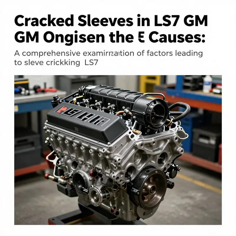 An LS7 GM engine in a workshop, highlighting its design and engineering features.