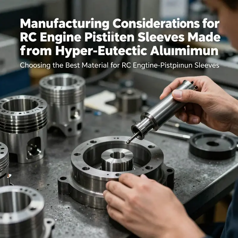 A graphical representation of performance characteristics of various materials for RC engine piston sleeves.